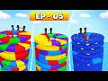 Color Down 3D Gameplay - The Ultimate Satisfying Color Match Game! (EP - 05)