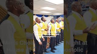 Men's Choir on Sunday night at House of Miracles Apostolic Church International
