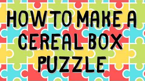 How to Make a Cereal Box Puzzle