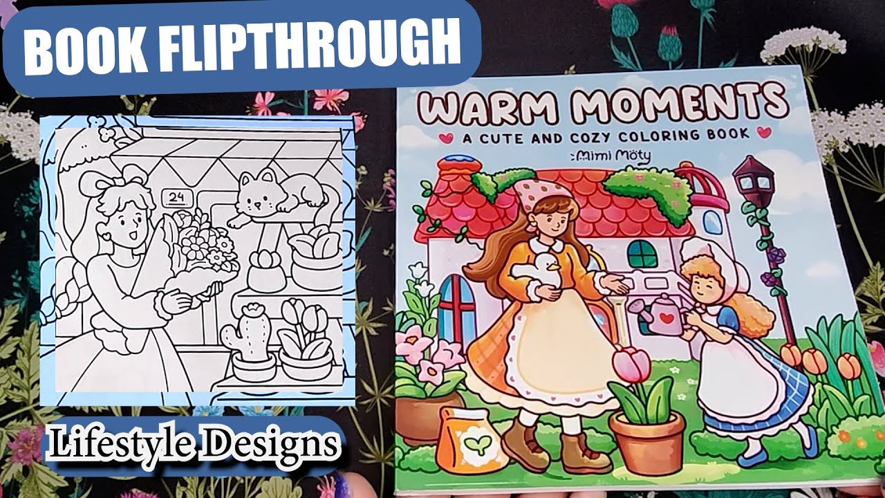 Cozy Lifestyle Coloring Book Flip Through | Warm Moments