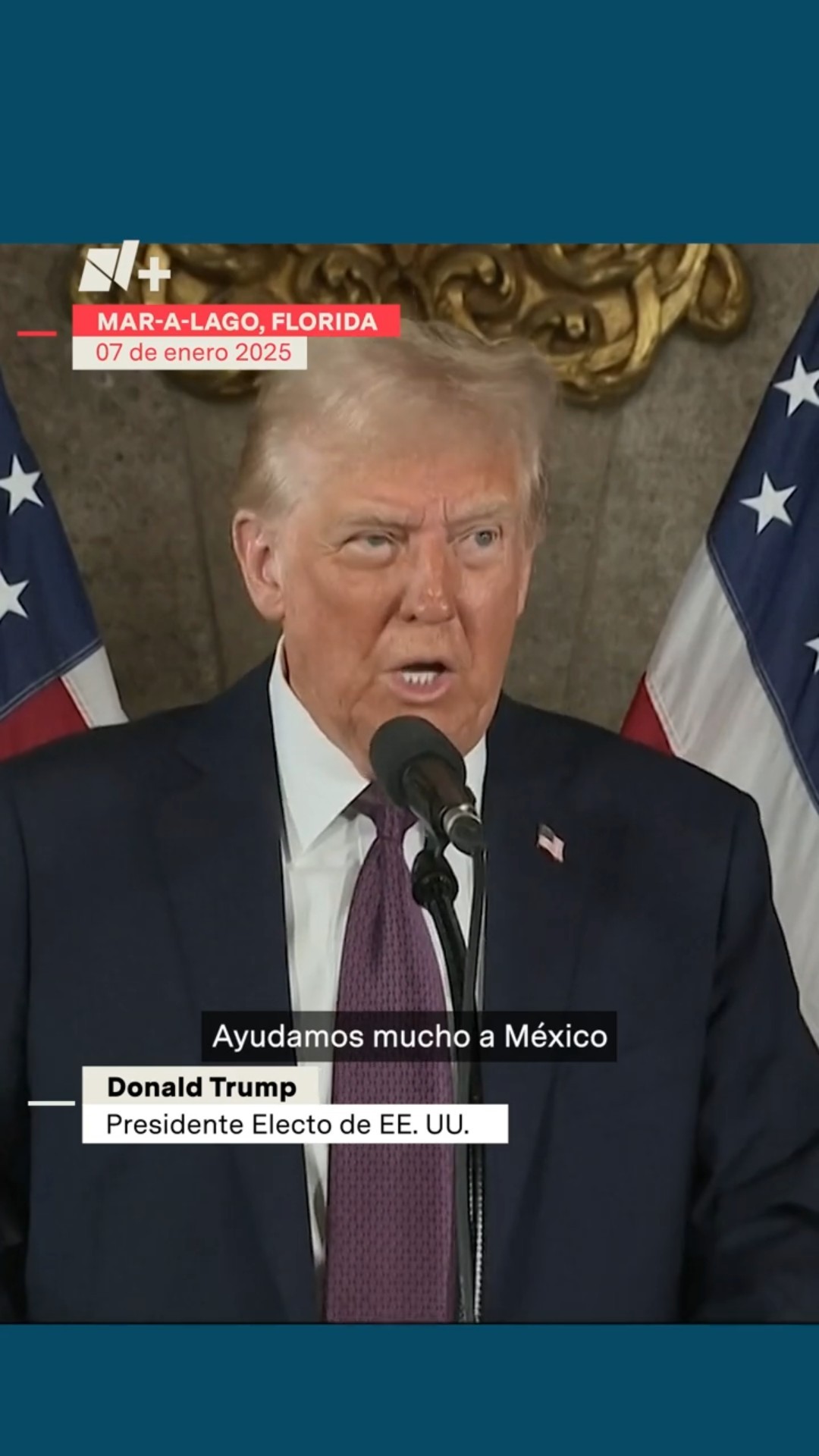 Trump afirma que México está dirigido por cárteles #nmas #shorts #trump