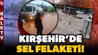 Kirşehi̇r Felaketi̇ Yaşiyor Sağanak Sele Dönüştü Araçlar Mahsur Kaldı, Ev Ve Iş Yerlerini Su Bastı