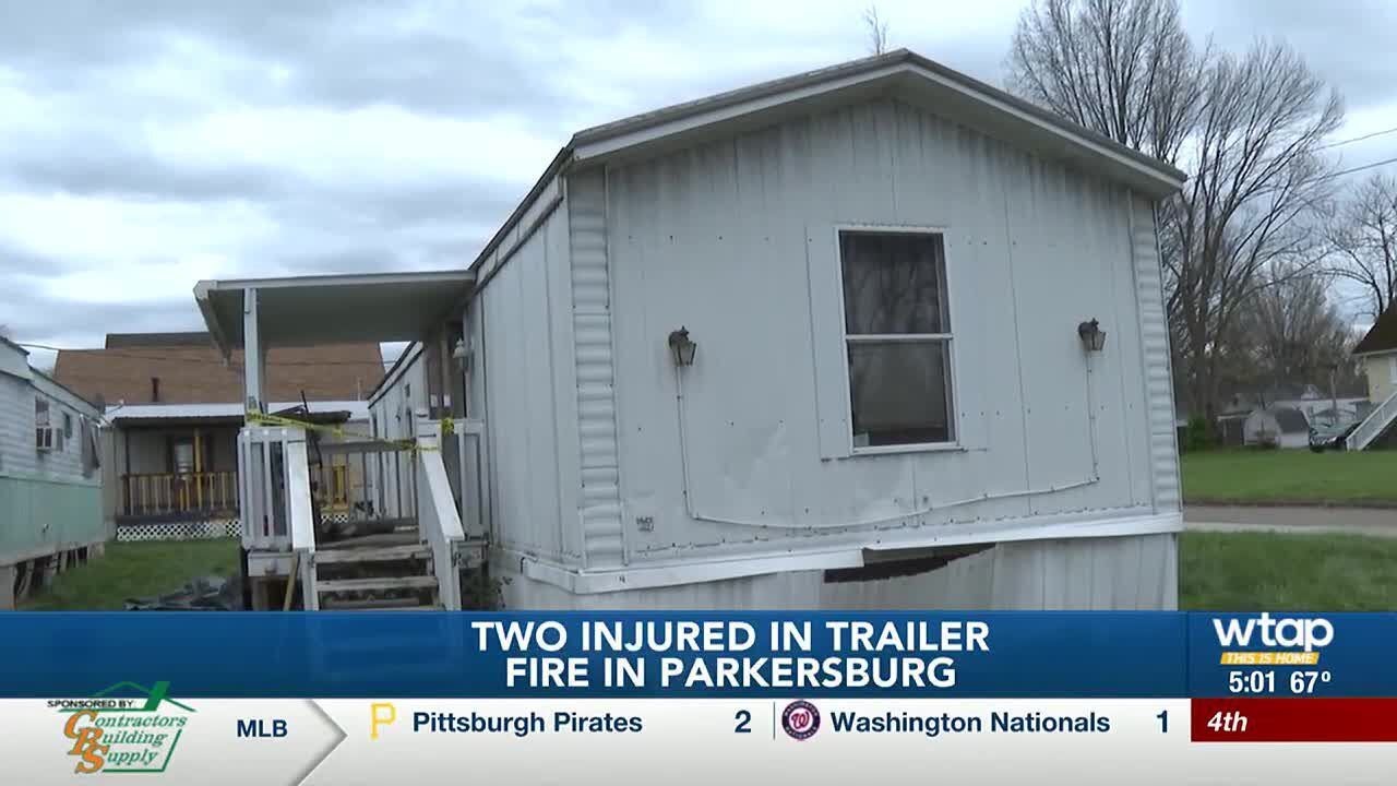 Two people injured in Monday morning trailer fire - YouTube