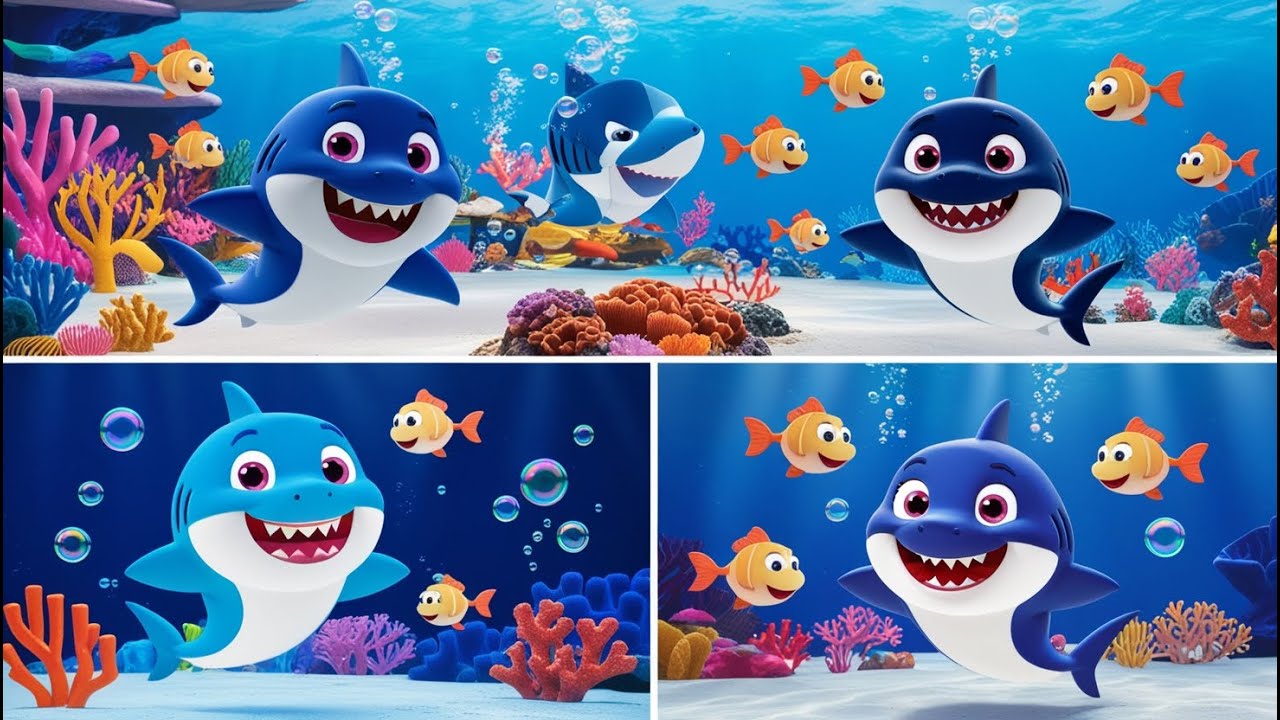 "Baby Shark" | Shark Family Boogie | The Sharky Adventure | Bubble Beat Sharks | Amira-abcd