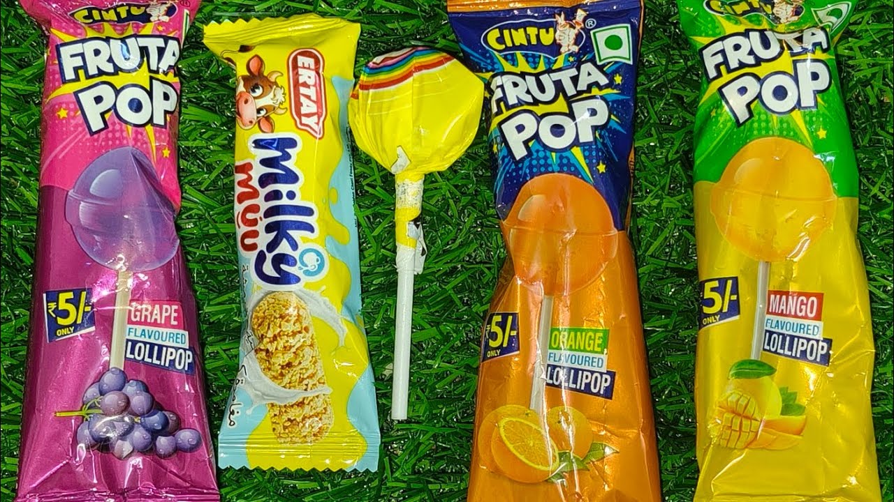 Satisfying Video ASMR Sweets Lollipop Rainbow Giant Unboxing Good Sound 🔊🌈