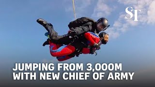 Jumping from 3,000m with Singapore's new Chief of Army