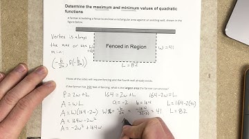 Determine the maximum and minimum values of quadratic functions