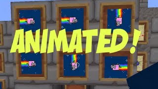 Nyan Cat in Minecraft! How to make custom animated item frames.