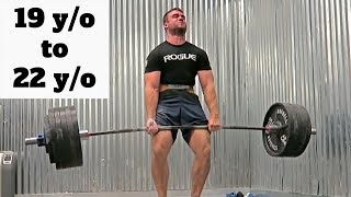 3 Year Deadlift Progress | 405lbs to 610lbs