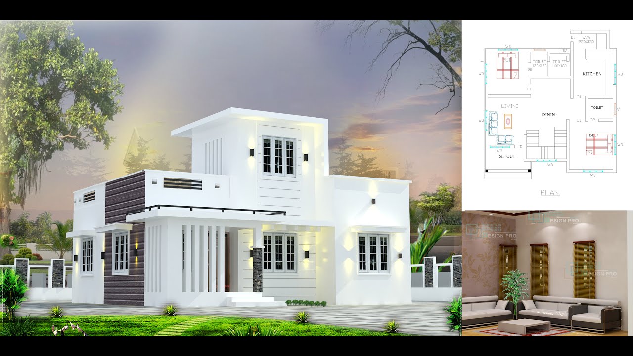 700 Sq Ft 2Bhk Modern Single-Storey House And Free Plan, 9 Lacks - Home  Pictures