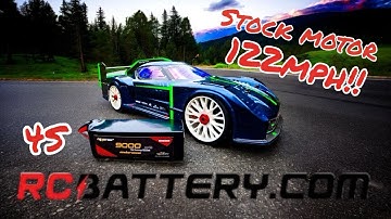 Arrma Vendetta 4S  Stock Motor RC Speed Run - 122mph!!!