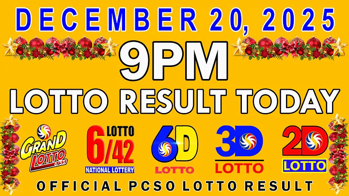 9pm Lotto Result Today PCSO December 20 2025