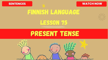 Present Tense in finnish | Finnish language lesson for beginners |Finnish 2023 |Finnish language