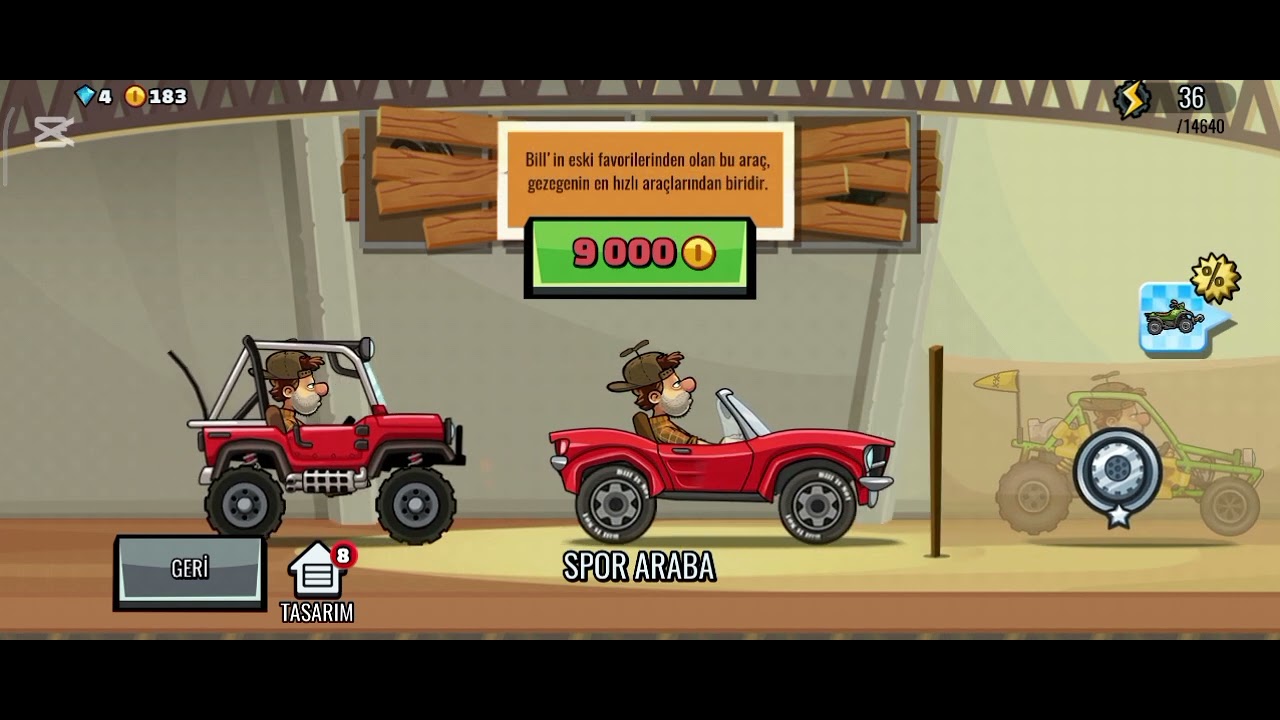 Hill climb 2 oynuyoruz 
