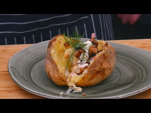 Wideo: Pieczone Ziemniaki Z Nadzieniem