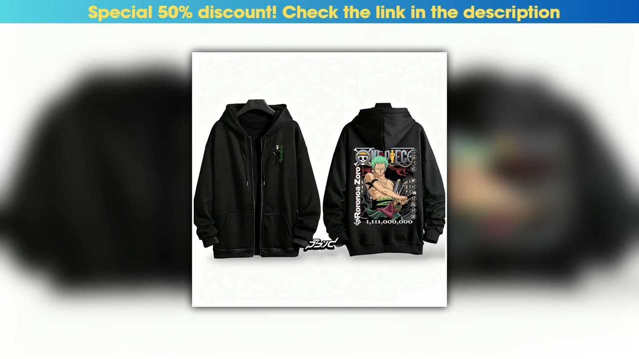 Top One Piece Anime Zipper Hoodie New Autumn and Winter Warm Men's and Women's Anime Hoodie Y2K Sty