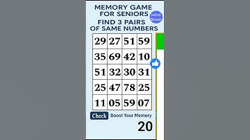 Memory Boost for Seniors: Match the Numbers Before Time Up! #braintraining