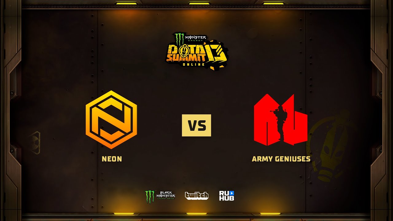 Neon vs Army Geniuses, Monster Energy DOTA Summit 13 Online: SEA, bo2, game 1 [Mortalles & Inmate]