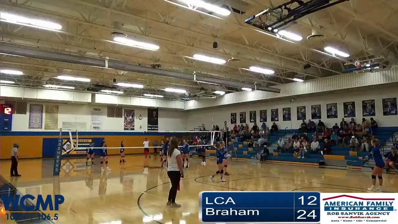 Braham vs Lakeview Christian Academy Volleyball YouTube