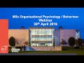 MSc Organisational Psychology / Behaviour