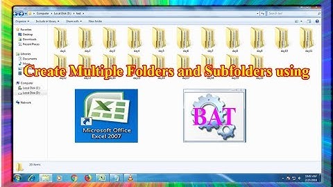 how to create folders using excel and batch file in windows 7