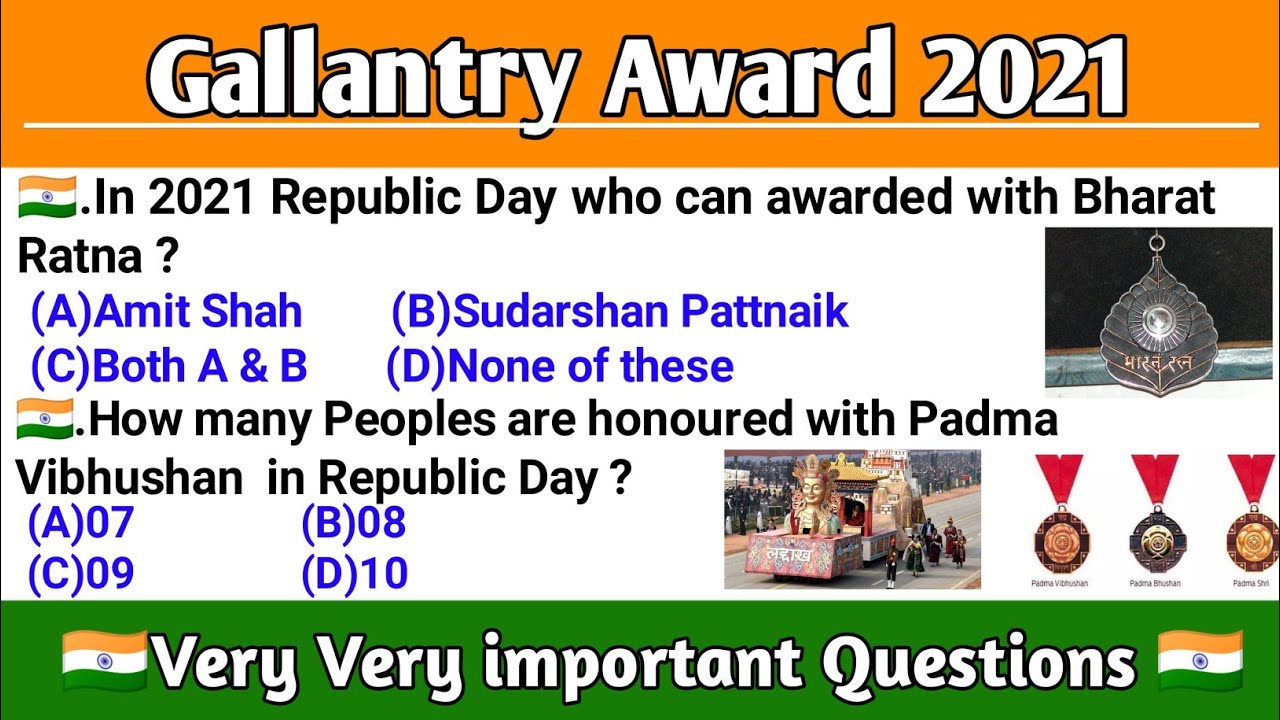 🇮🇳Padma Awards 2021🇮🇳 | Gallantry Awards 2021 | RD Study | - YouTube
