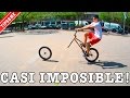 PROBAMOS IR EN BMX SIN UNA RUEDA - Un reto muy difícil!!