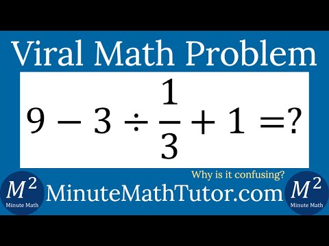 Viral PEMDAS Math Problem | 9-3÷1/3+1=? | Minute Math