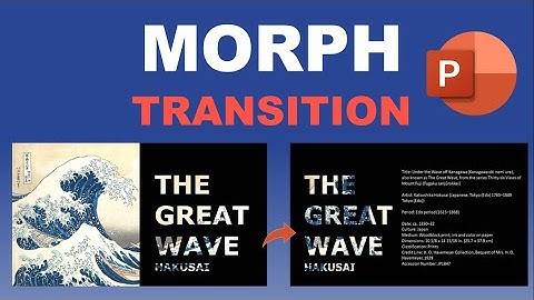 Using the MORPH TRANSITION in POWERPOINT to create engaging presentations. Tutorial and free slides!