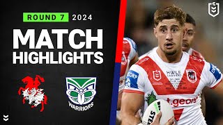 NRL 2024 | Dragons v Warriors | Match Highlights screenshot 1