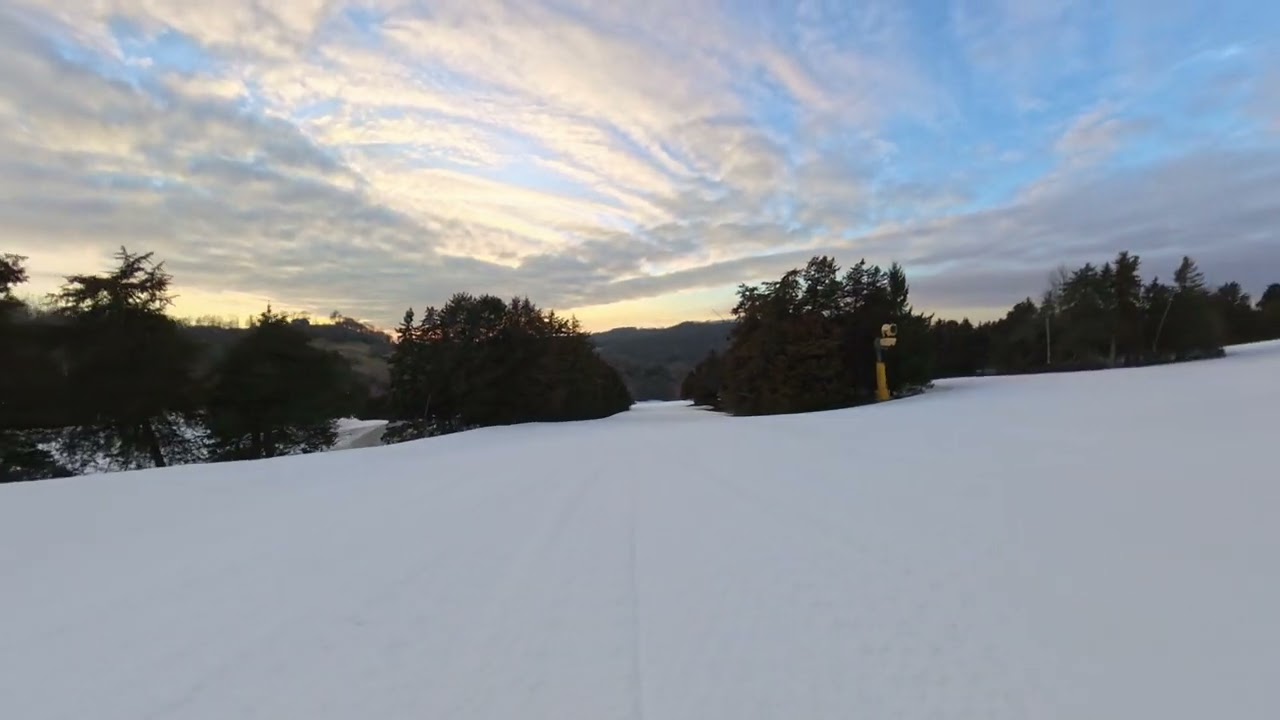 Sundown Mountain Skiing FPV，green trail