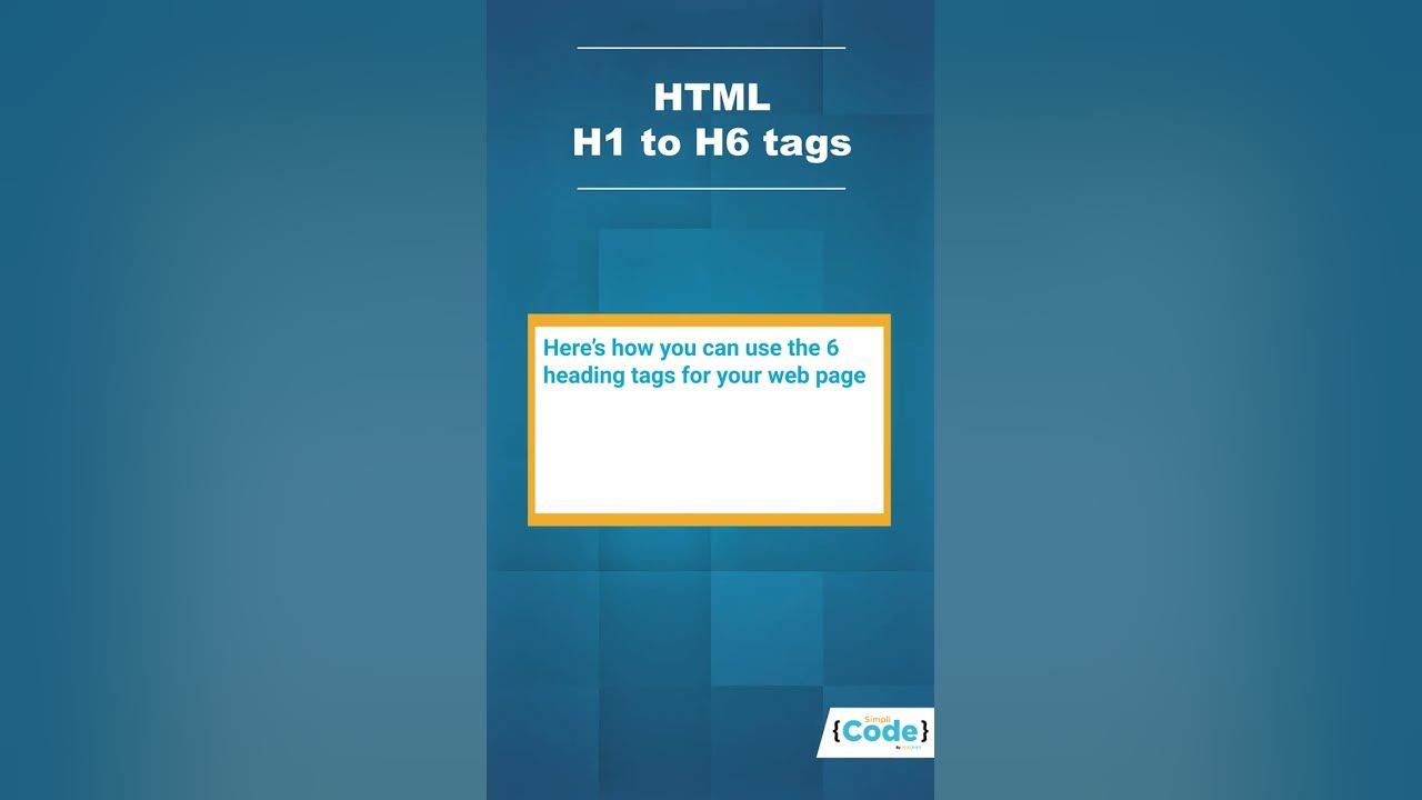 H1 To H6 Tags In HTML Heading Tags In HTML HTML Header Tag In One h1-to-h6-tags-in-html-heading-tags-in-html-html-header-tag-in-one