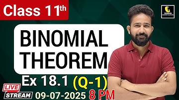 Binomial Theorem |Part-2|Exercise 18.1 Q-1 |Chapter 18 Rd Sharma Maths|Class 11 Maths by ashwani sir