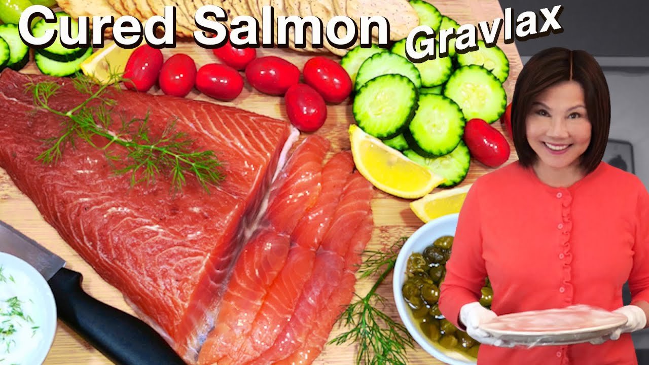How to Cure Salmon - Easy and Tasty Party Food Recipe 腌三文鱼 - YouTube