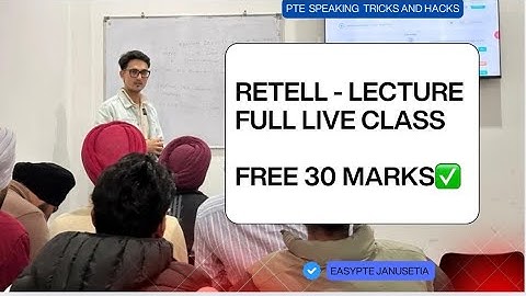 PTE Speaking: Retell Lecture FULL LIVE SESSION | Templates + Real Practice #janupte