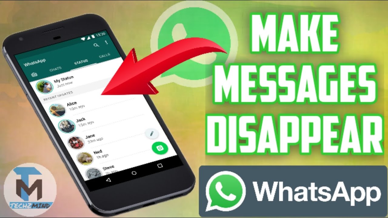 Whatsapp How To Make Messages Disappear On Whatsapp (Android)⚡by Techz