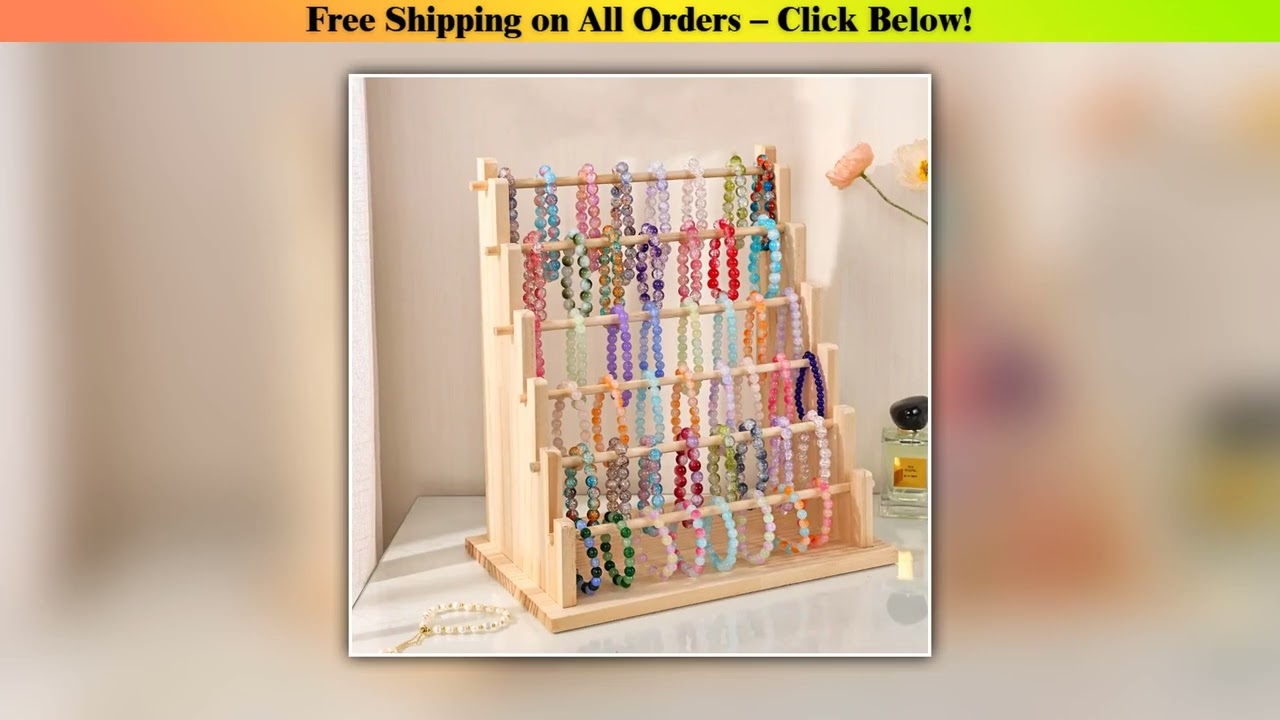 2-6 Tier Detachable Jewelry Holder Wooden Jewelry Display Stand Wood Jewelry Display Rack for