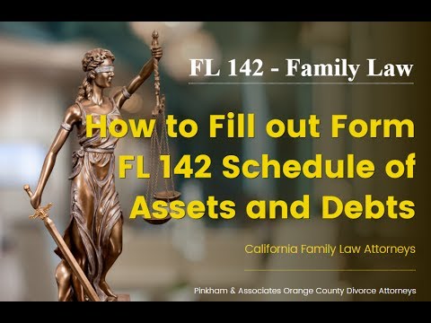 fl 142 how to fill out form fl 142 schedule of assets and debts fl 142 form