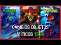 ✅ NUEVOS OBJETOS MÍTICOS PARCHE 13.10 League of Legends |  TANQUES, LUCHADORES Y ASESINOS ✅