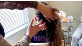 ASMR - Hair Brushing & Hair Playing - No Talking 💆🏻‍♀️