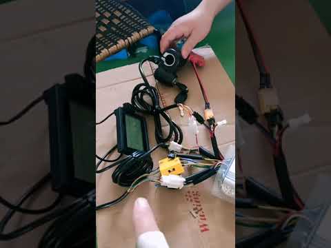 EBIKE kit with KT LCD3 Display wiring and LCD Display turn on operation