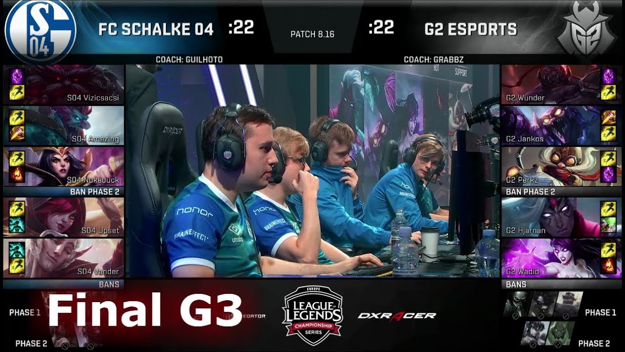 FC Schalke 04 vs G2 eSports - Game 3 | Final of EU Regional Qualifier for S8 Worlds 2018 | G2 vs S04
