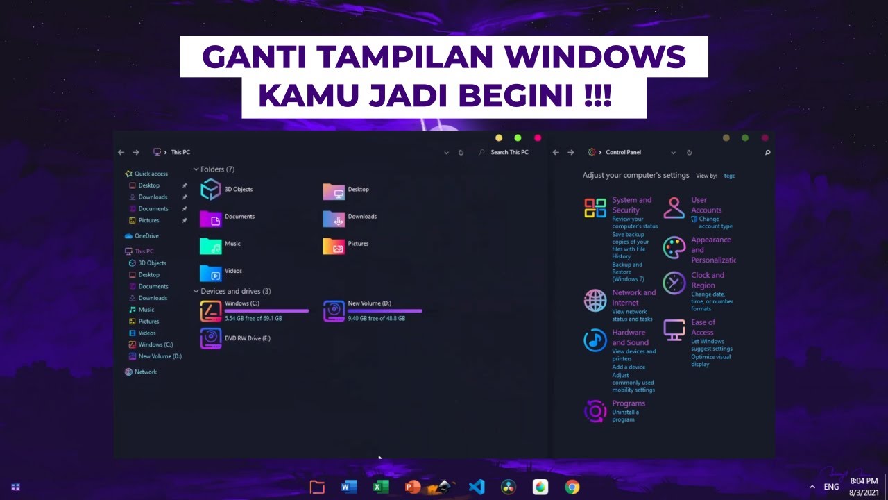 Tutorial Cara Ganti Tema Windows 10 Paranoid | Custom Tampilan Windows ...