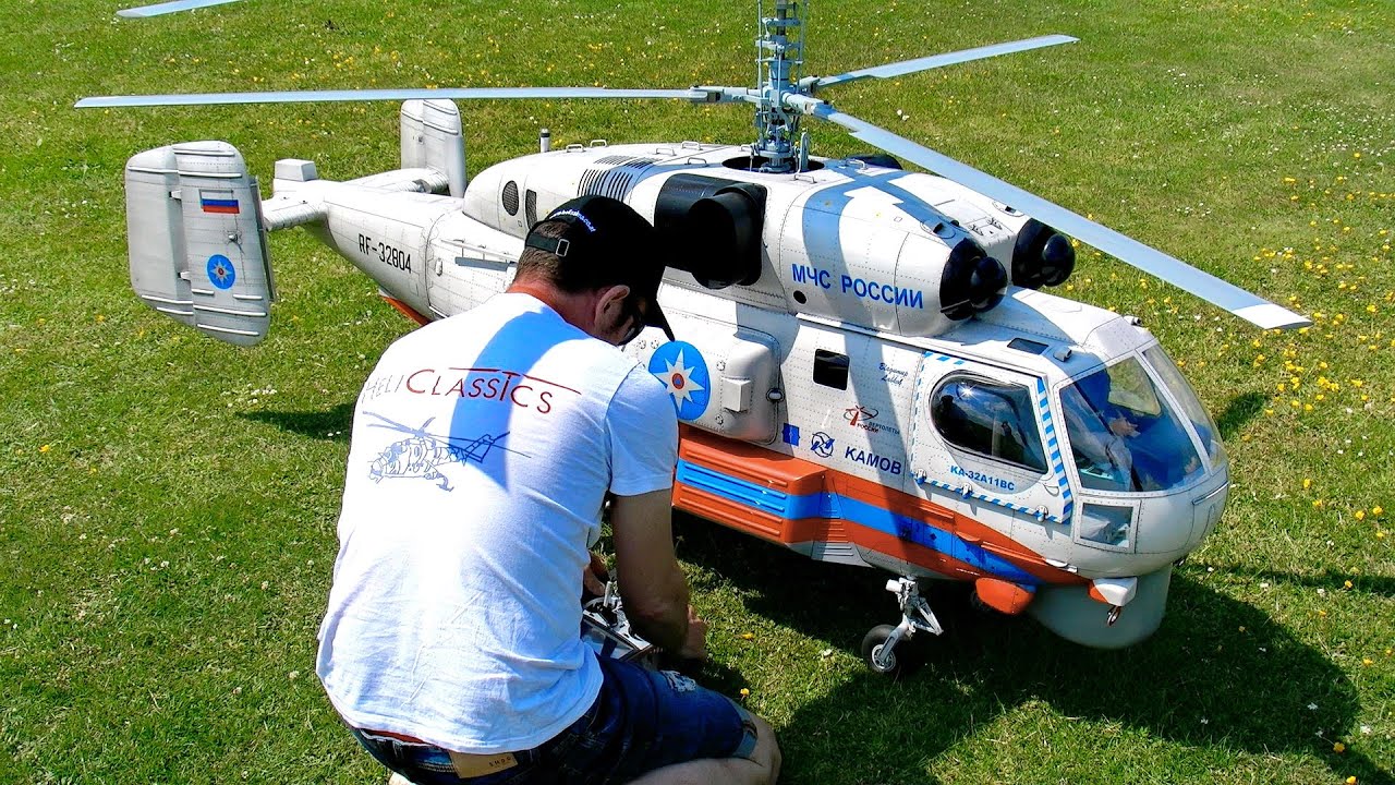 STUNNING !!! KAMOV KA-32 RUSSIAN TRANSPORT RC SCALE MODEL TURBINE HELICOPTER / FLIGHT DEMONSTRATION