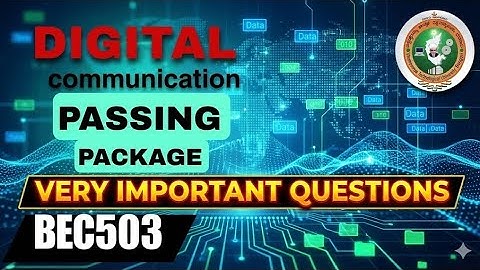 Digital Communication| BEC503| Passing package| very important questions |80+ garantee| exam guide