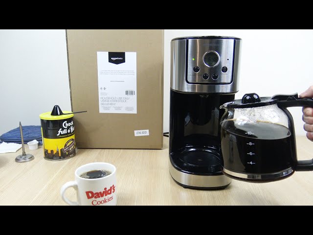 Basics 12 Cup Coffee Maker With Reusable Filter, Black & Stainless  Steel