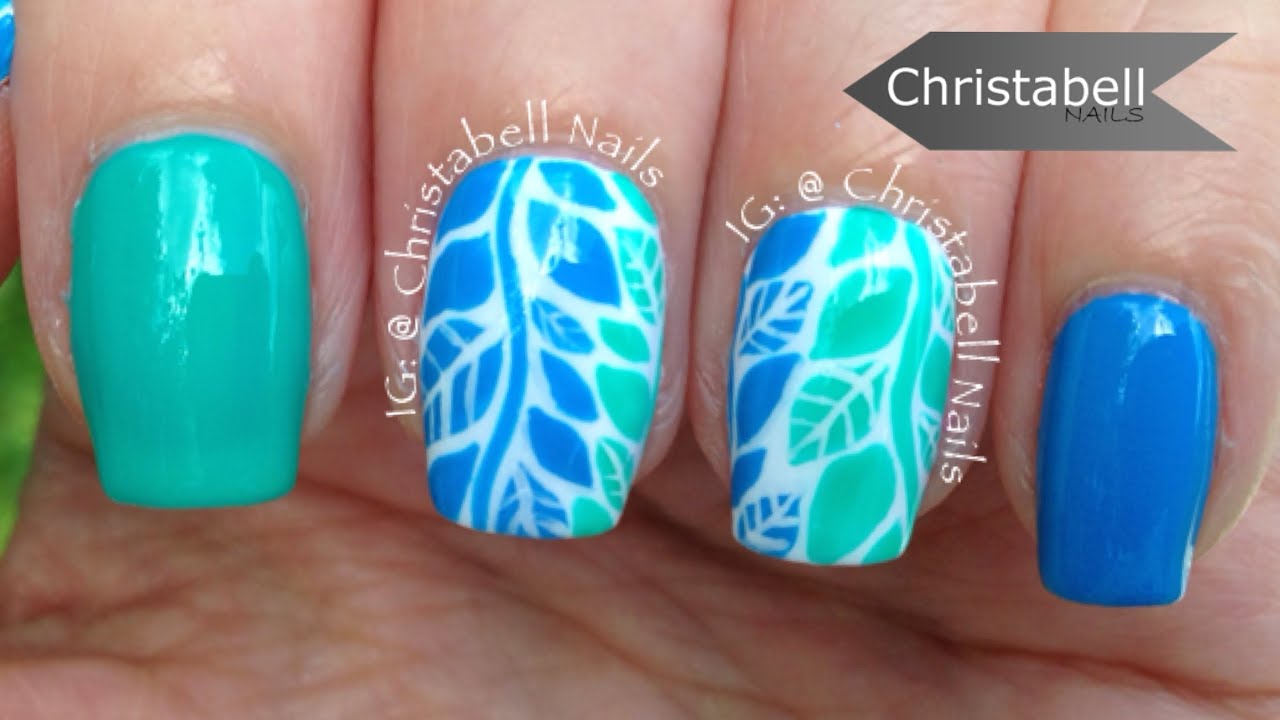 ChristabellNails Leaf and Vine Nail Art Tutorial YouTube