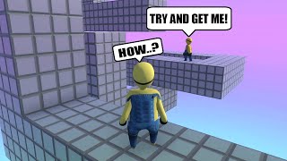 MINIONS PLAYING TAGS AT HUGE 3D MAZE in HUMAN FALL FLAT screenshot 5