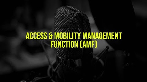 Access & Mobility Management Function (AMF) 5G