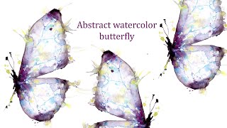 fun, splashy abstract watercolor butterfly